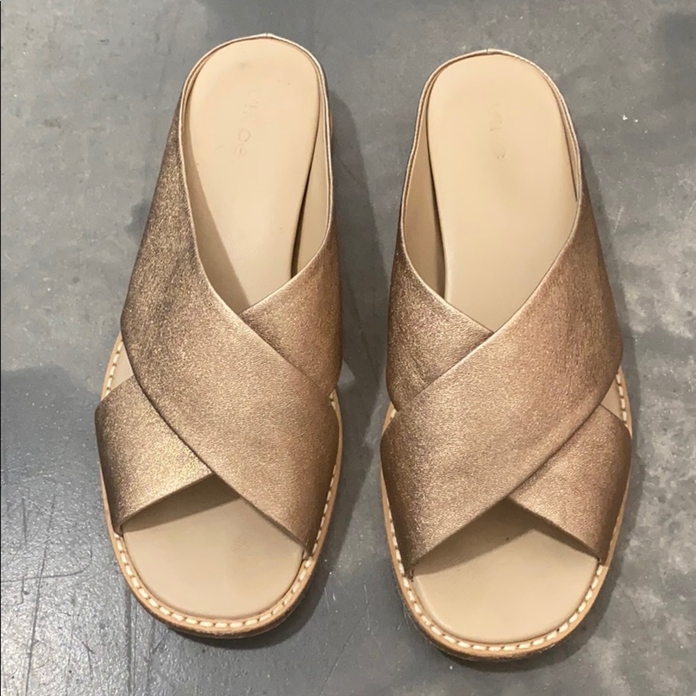 Gold Vince Slide Sandals